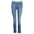 Jeans denim slim fit con stampa catena Chanel in cotone blu  ref.1105929