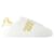 La Greca Sneakers – Versace – Stickerei – Weiß/Gold Leder  ref.1105951