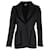 Sandro Elna Single-Breasted Blazer in Black Wool  ref.1105971