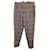 Pantaloni a quadri Brunello Cucinelli Wo con risvolto in lana vergine grigia Grigio  ref.1106005