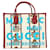 gucci 100 Centennial Music Tote Bag Small in Beige Canvas and Red Leather Cloth  ref.1106106
