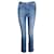Jean en denim à rayures latérales tressées coupe slim Chanel en coton bleu  ref.1106143