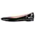 Chloé Black scallop trim patent ballet flats - size EU 39.5 Leather  ref.1106221