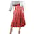 Msgm Red and black snake print A-line skirt - size UK 10 Polyester  ref.1106224