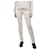 Saint Laurent Pantalon en laine crème - taille UK 10 Écru  ref.1106228