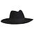 Borsalino Schwarzer Filz-Fedora-Hut – Größe EU 56