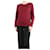 Loro Piana Suéter de cashmere vermelho com gola redonda - tamanho Reino Unido 12 Casimira  ref.1106242