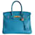 Hermès Sac Hermes Birkin 30 turquoise Cuir Bleu  ref.1106250