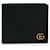 Petit portefeuille en cuir noir GG Marmont Gucci Veau façon poulain  ref.1106372
