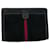 GUCCI Sherry Line Clutch Bag Suede Black Red Navy 37 014 2126 Auth bs9200 Navy blue  ref.1106518