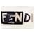 Fendi White Leather Vocabulary 3D Logo Zip Pouch Pony-style calfskin  ref.1107367