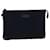 BURBERRY Black Label Clutch Bag Nylon Leder Navy Auth 58127 Marineblau  ref.1107861