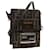 FENDI Zucca Canvas Mamma Baguette Shoulder Bag Black Brown Auth 56931  ref.1107925