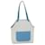 Hermès HERMES Giardinier PM Tote Bag Toile Bleu Gris Auth fm2836  ref.1107927