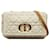 Weiße mittelgroße Cannage-Caro-Tasche aus Shearling von Dior Leder Pelz Kalbähnliches Kalb  ref.1108255
