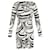 Minivestido estampado Diane Von Furstenberg “Reina” em algodão preto e branco Multicor  ref.1108526