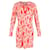 Diane Von Furstenberg Mini-robe imprimée « Reina » en coton rouge et blanc  ref.1108531