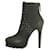 Alaïa Khaki lace-up detail platform suede ankle boots - size EU 38  ref.1109300