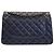 Chanel Jumbo bolsa de pele de cordeiro acolchoada azul marinho - vista 5