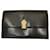 Gianfranco Ferré Gianfranco Ferre Pochette con patta in pelle di lucertola nera Zampa di leone color oro Nero Pelli esotiche  ref.1109824