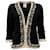 Offener Chanel-Cardigan aus schwarzem Kaschmir mit Perlen  ref.1110509