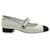 Classique Chanel Cap Toe Mary Janes en cuir blanc  ref.1110527