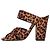 Saint Laurent Leopard-Print Block Heel Mules in Brown Pony-style Leather - view 2