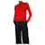 Céline Red round-neck fine knit wool sweater - Size M  ref.1110605