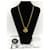 Christian Dior 1980s Pendant Necklace Golden Metal  ref.1110642