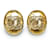 Chanel Gold CC Clip On Earrings Golden Metal Gold-plated  ref.1110684