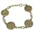 Chanel Pulseira de link de moeda CC Dourado Metal  ref.1111175