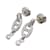 Hermès 18k Gold Diamond Chaine D'Ancre Drop Earrings Silvery Metal  ref.1111195