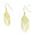 Autre Marque 18k Gold Fringe Drop Earrings Golden Metal  ref.1111229