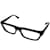 Chrome Hearts Brille mit quadratischem Rahmen PINETRANUS Schwarz Metall Harz  ref.1111230