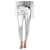 Rag & Bone Pantalón de piel metalizado plateado - talla UK 8 Plata Cuero  ref.1111243