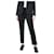 Nili Lotan Black elasticated trousers with side-slits - size UK 12 Wool  ref.1111273