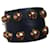 Céline cuff Black Leather  ref.1111292