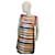 Autre Marque Frankie Morello striped dress with silk insert Multiple colors Cotton Viscose  ref.1111399