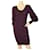 Alexander McQueen Purple 100% Wool Knit  Long Sleeves Knee Length Dress  ref.1111402