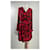 Zadig & Voltaire Dresses Black Red Viscose  ref.1111649