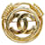 Broche Chanel Gold CC Dourado Metal Banhado a ouro  ref.1106361