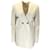 Givenchy Ecru Collarless lined Breasted Cotton and Linen Jacket Cream  ref.1111623