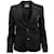 Saint Laurent Blazer en laine noire avec ancre brodée  ref.1111627
