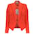 L'Agence Neon Orange Brooke Tweed Blazer Polyester  ref.1111638