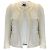 Edward Achour Edward Echour Ivory / Gold Buttoned Boucle Knit Tweed Jacket Cream