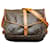 Louis Vuitton Brown Monogram Saumur 35 Leather Cloth  ref.1111778