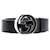 Gucci-Gürtel mit ineinandergreifendem G-Logo aus schwarzem Leder  ref.1111869