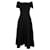 Autre Marque Vestido midi de manga corta con espalda escotada Emilia Wickstead en poliéster negro  ref.1111872