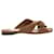 Flache Sandalen „Narisa“ von Jimmy Choo mit Knotendetail aus braunem Leder  ref.1111874