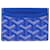 Tarjetero Goyard con estampado de chevrones en lona revestida azul Azul claro Lienzo  ref.1111877